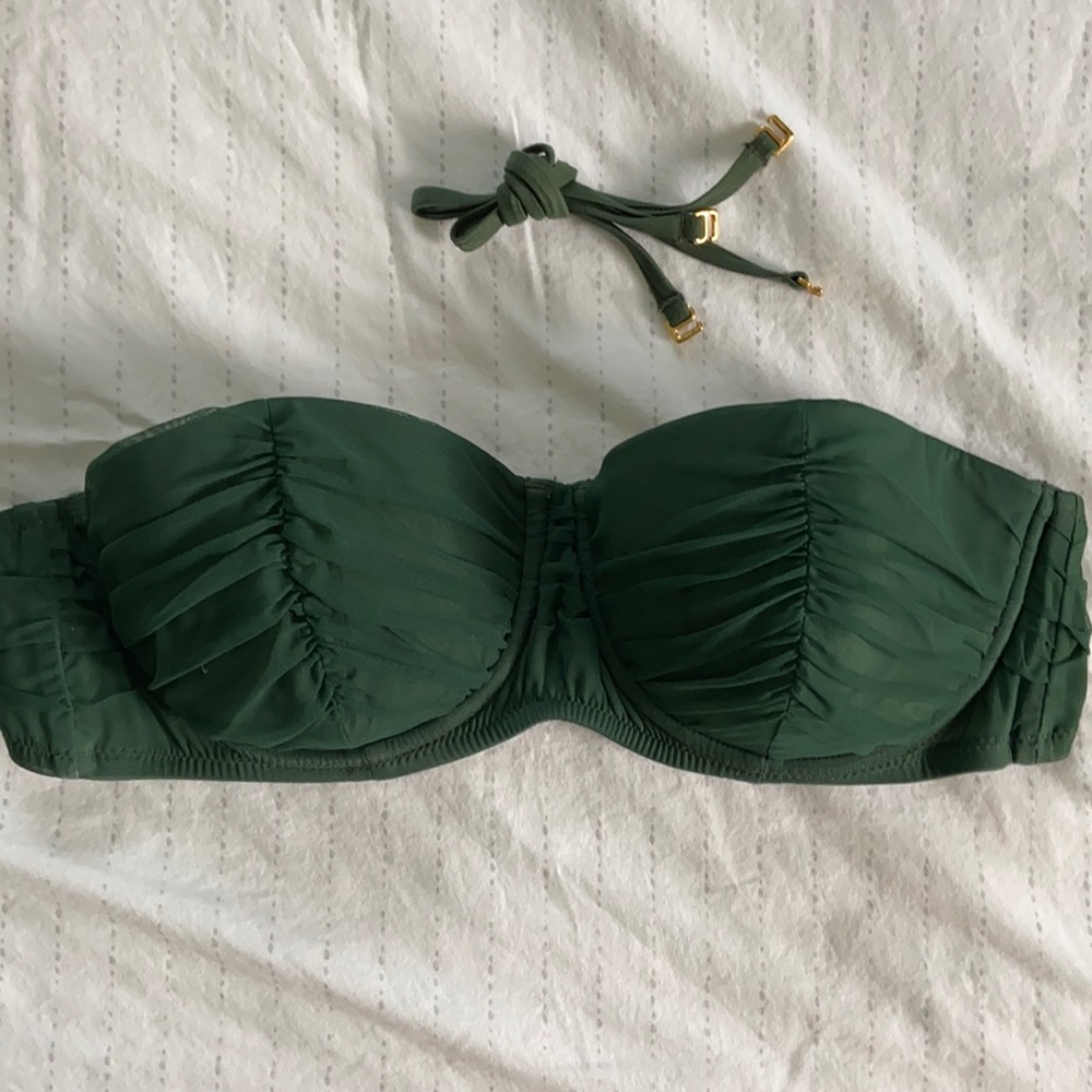 J Crew tulle underwire bikini top